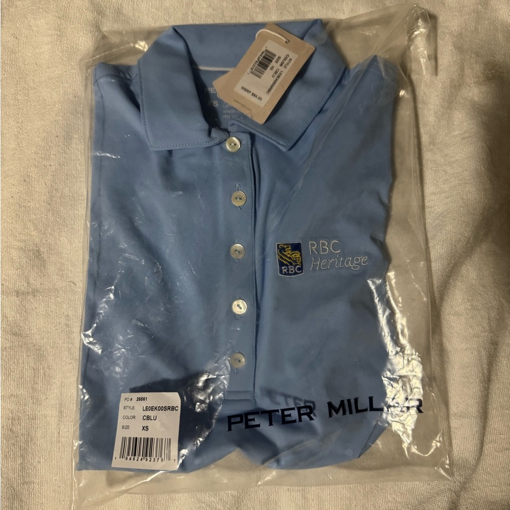 Peter Millar Blue Polo Shirt Timeless Comfort